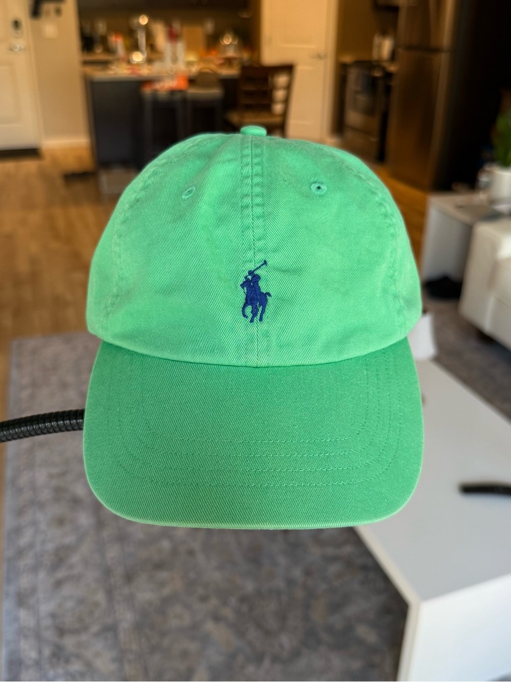 💯 Authentic Polo Ralph Lauren green with navy pony logo baseball cap